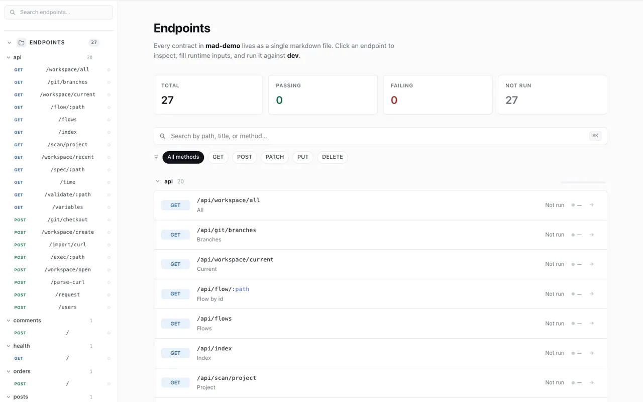Reqbook local API workspace preview